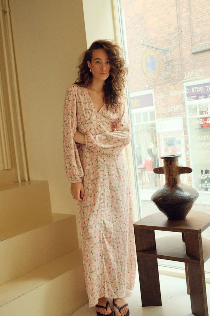 Noella - Lilith Maxi Dress 14160005 - 1389 - Cinthia Pink Print Kjoler 