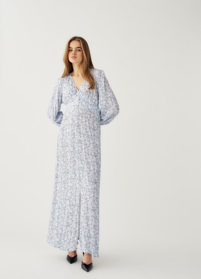 Noella - Lilith Maxi Dress 14160005 - 1390 - Cinthia Blue Print Kjoler 