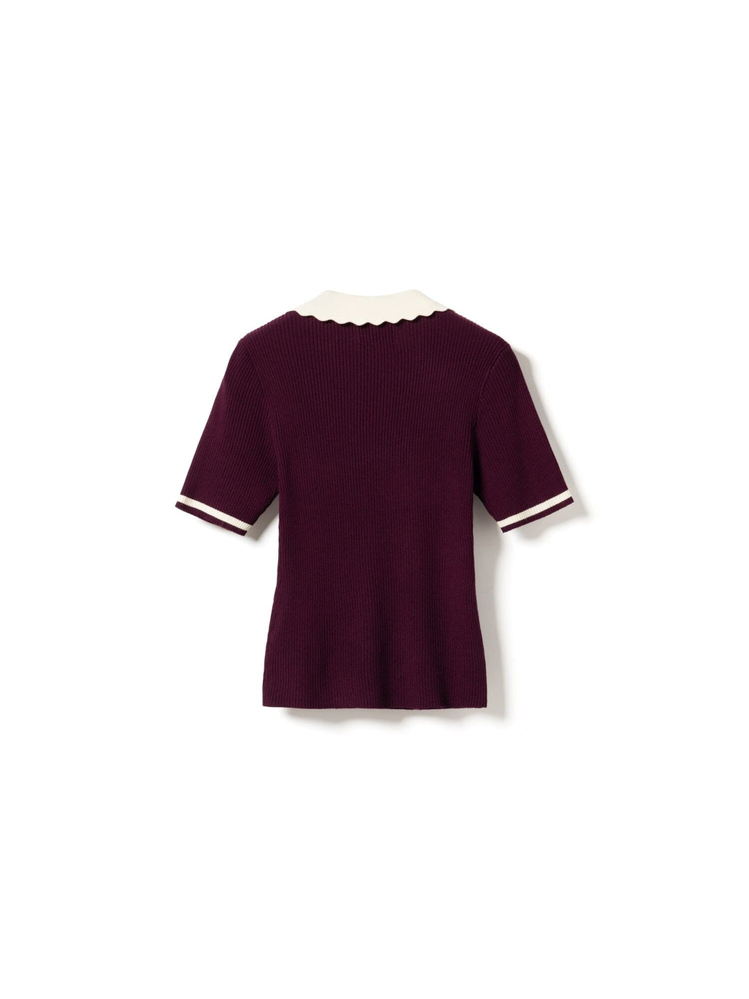 Noella - Lilo Polo Knit 13800002 - 1358 - Wine Sugar Combo Strikbluser 