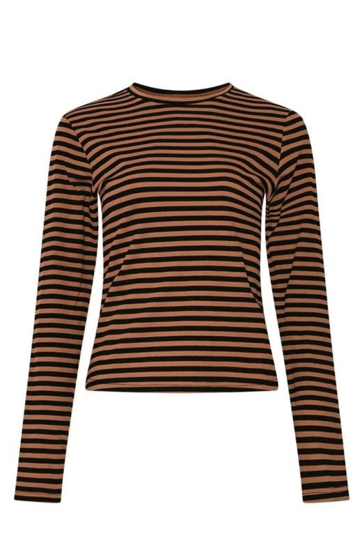 Noella - Luana Top 14030002 - 1379 - Dark Sand Black Stripe