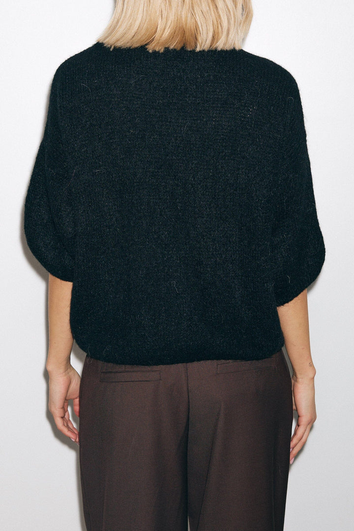 Noella - Mimi Knit Jumper - 004 Black Strikbluser 