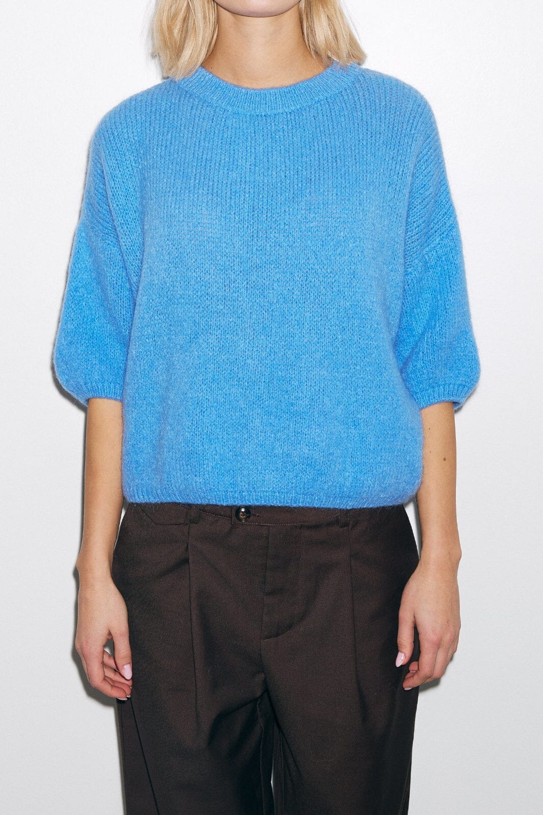 Noella - Mimi Knit Jumper - Sky blue Strikbluser 
