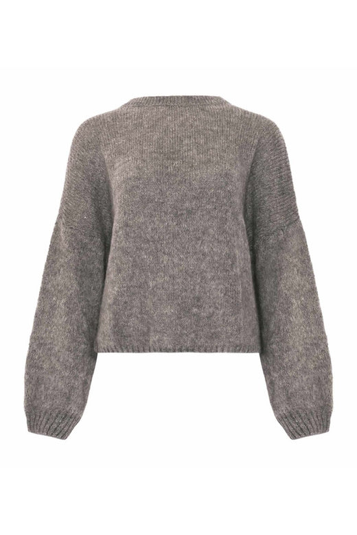 Noella - Mimi Ls Knit 11450002 - 218 - Grey Strikbluser 