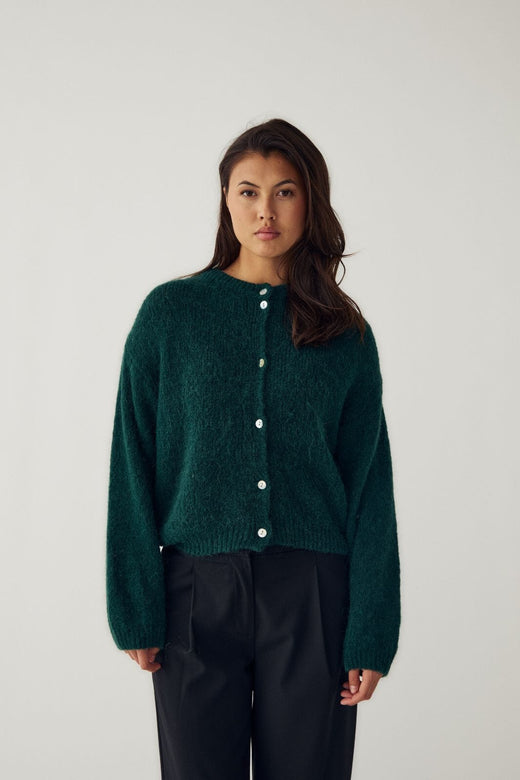 Noella - N-Kae Knit Cardigan 15950001 - 136 - Bottle Green Cardigans 