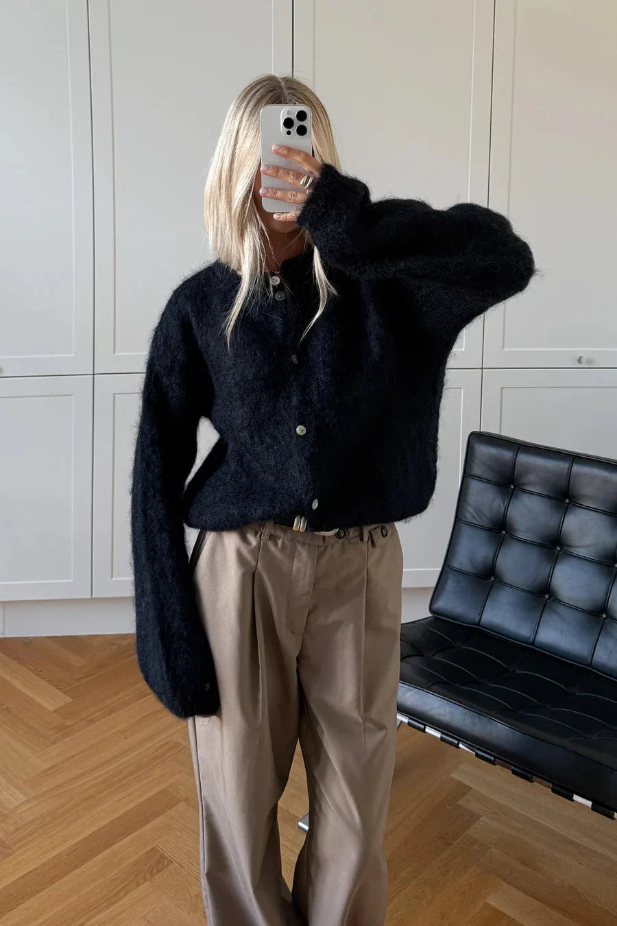 Noella - N-Kae Mohair Cardigan 15250003 - 007 - Navy Cardigans 