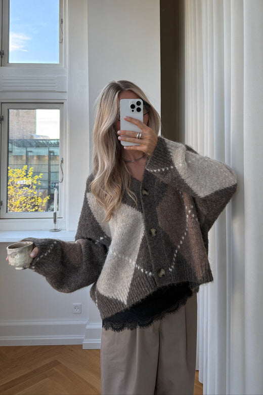 Noella - N-Laiana Knit Cardigan 14670002 - 1513 - Ash Brown Mix Cardigans 