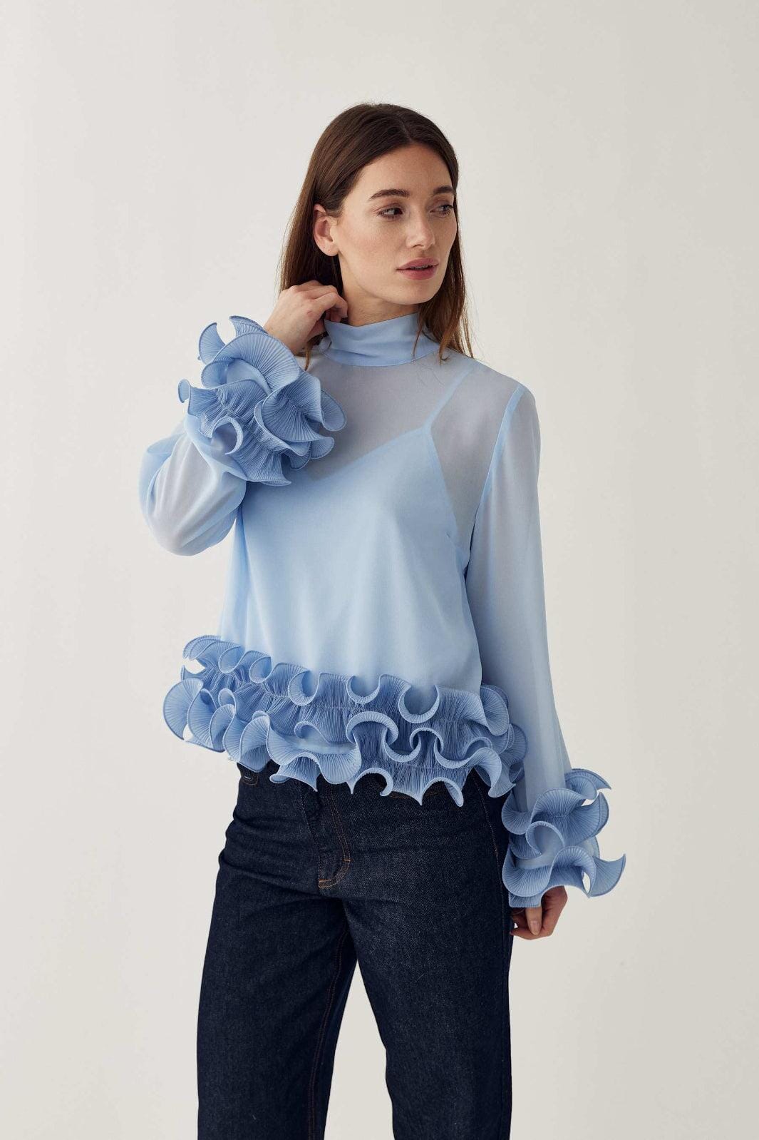 Noella - N-Latanietta Blouse 14510002 - 387 - Sky Blue Bluser 
