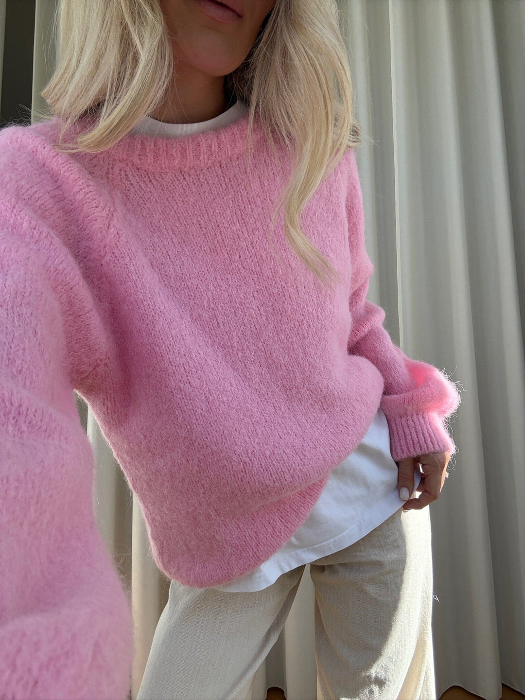 Noella - N-Latora Knit 15950002 - 1460 - Blush Pink Strikbluser 