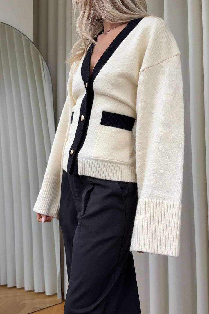 Noella - N-Lenyxette Knit Cardigan 13770004 - 028 - White Cardigans 
