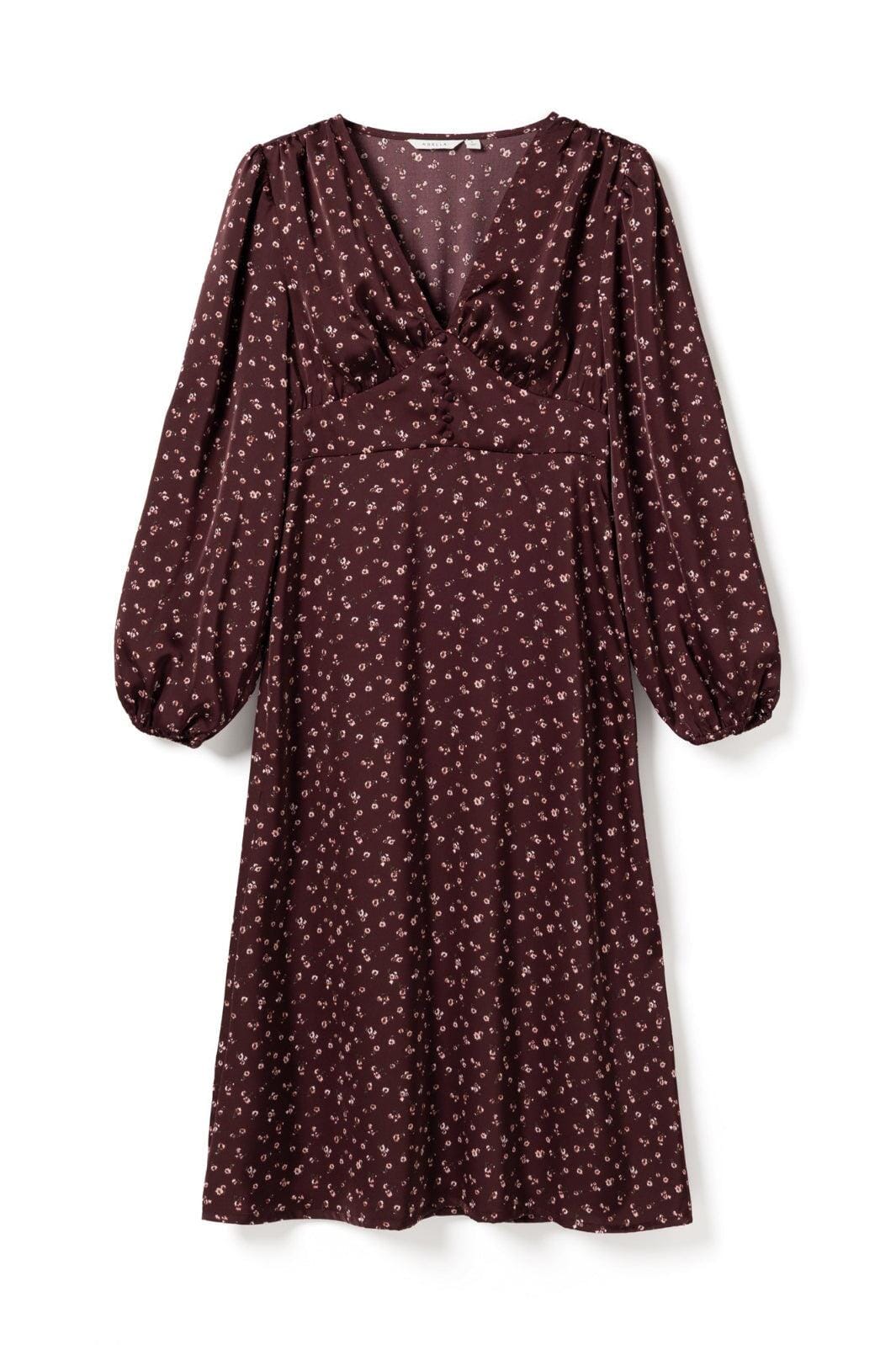 Noella - N-Lilith Dress 15900002 - 1472 - Dwyn Burgundy Print Kjoler 