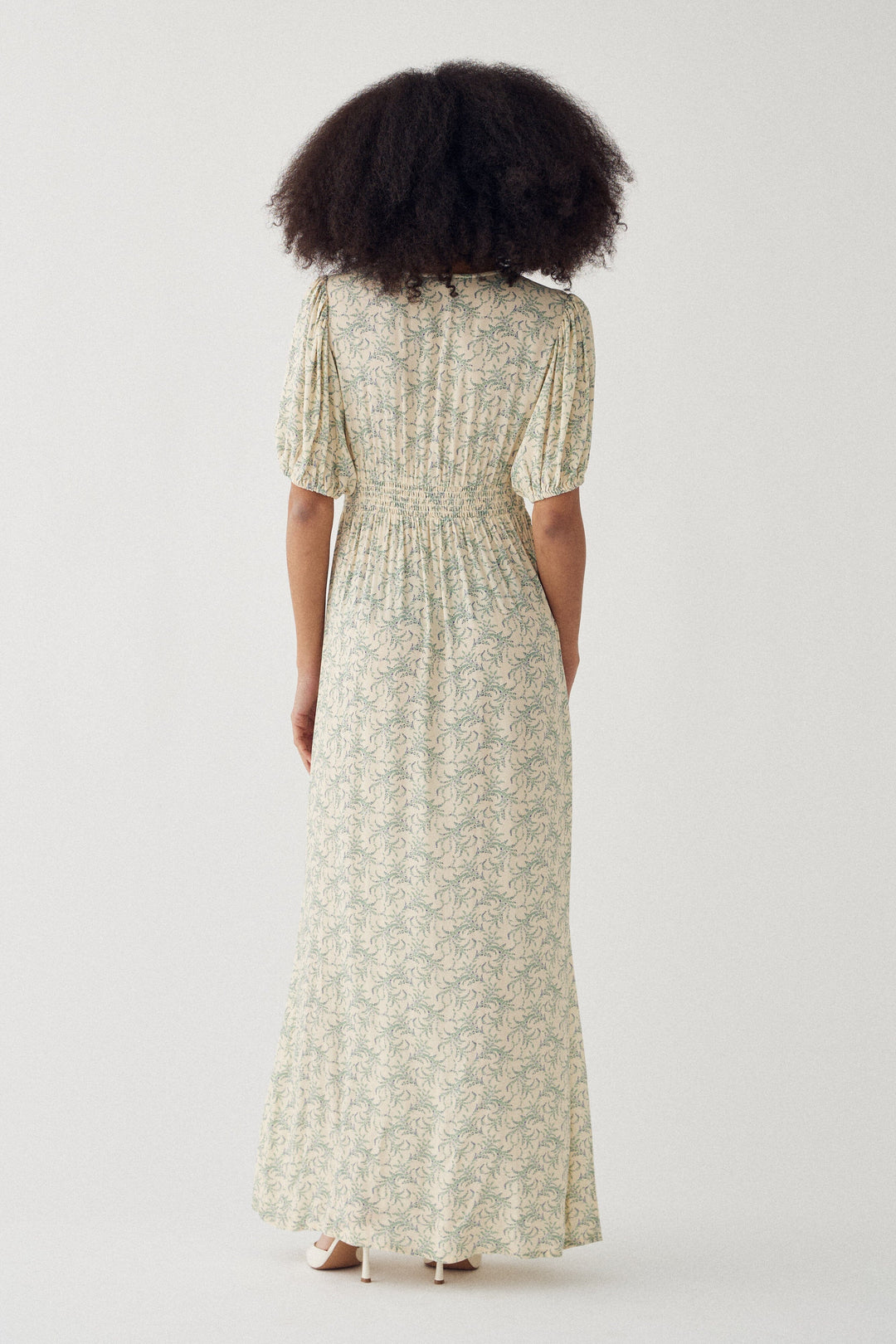 Noella - N-Lilith Ss Maxi Dress 15630001 - 1450 - Dolley Yellow Print Kjoler 