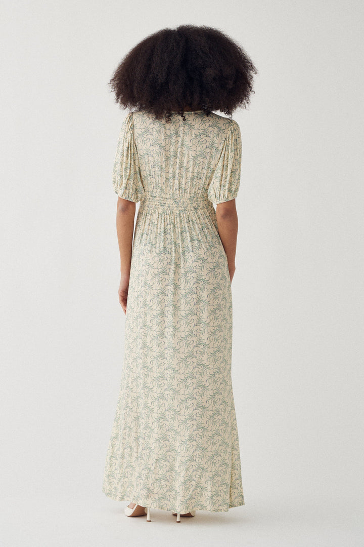 Noella - N-Lilith Ss Maxi Dress 15630001 - 1450 - Dolley Yellow Print Kjoler 