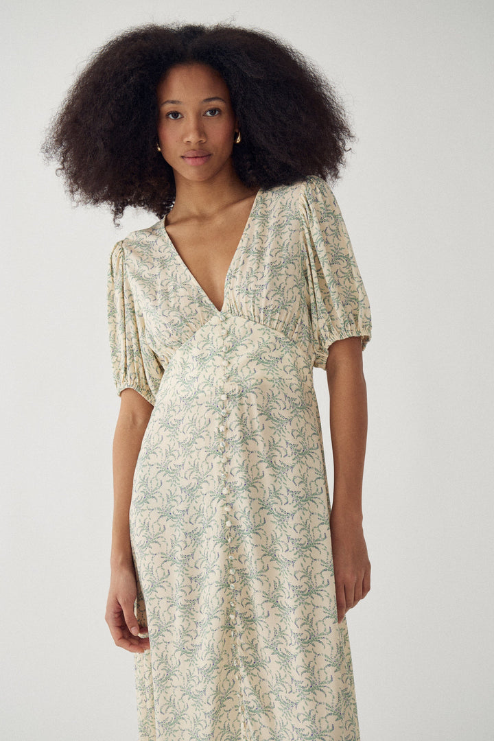 Noella - N-Lilith Ss Maxi Dress 15630001 - 1450 - Dolley Yellow Print Kjoler 