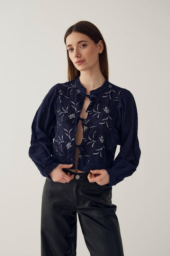 Noella - N-Ludmilla Blouse 17020001 - 1535 - Midnight Blue Bluser 