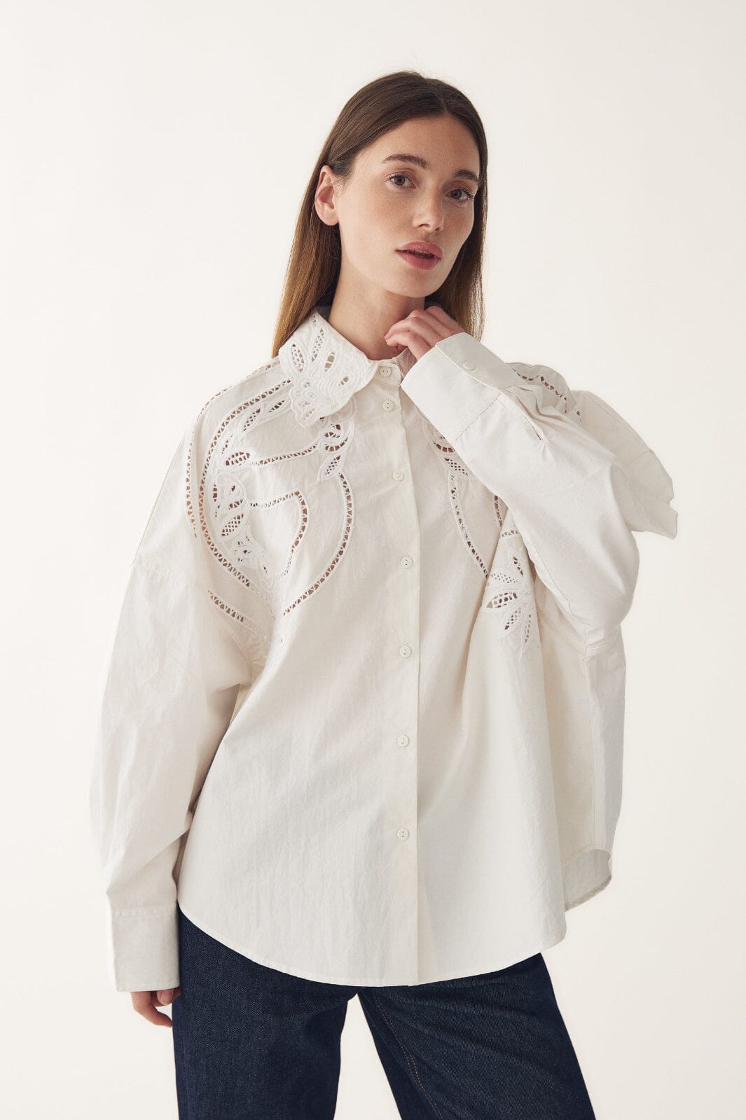 Noella - N-Maisy Shirt 15050002 - 028 - White Skjorter 