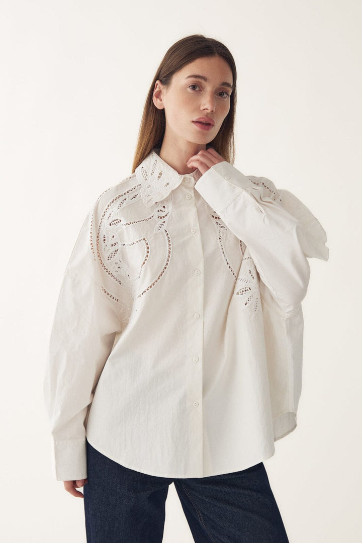 Noella - N-Maisy Shirt 15050002 - 028 - White Skjorter 