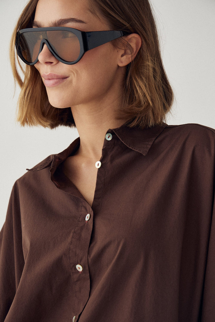 Noella - N-Maizie Shirt 15750002 - 674 - Chocolate Skjorter 