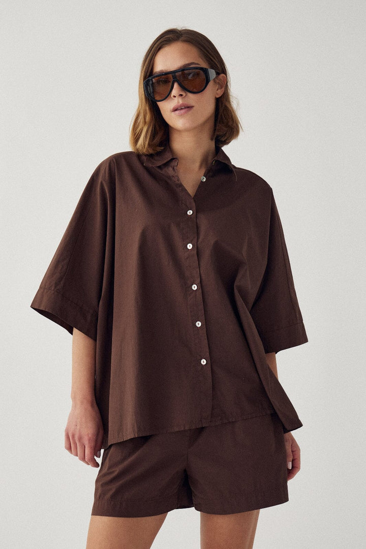 Noella - N-Maizie Shirt 15750002 - 674 - Chocolate Skjorter 