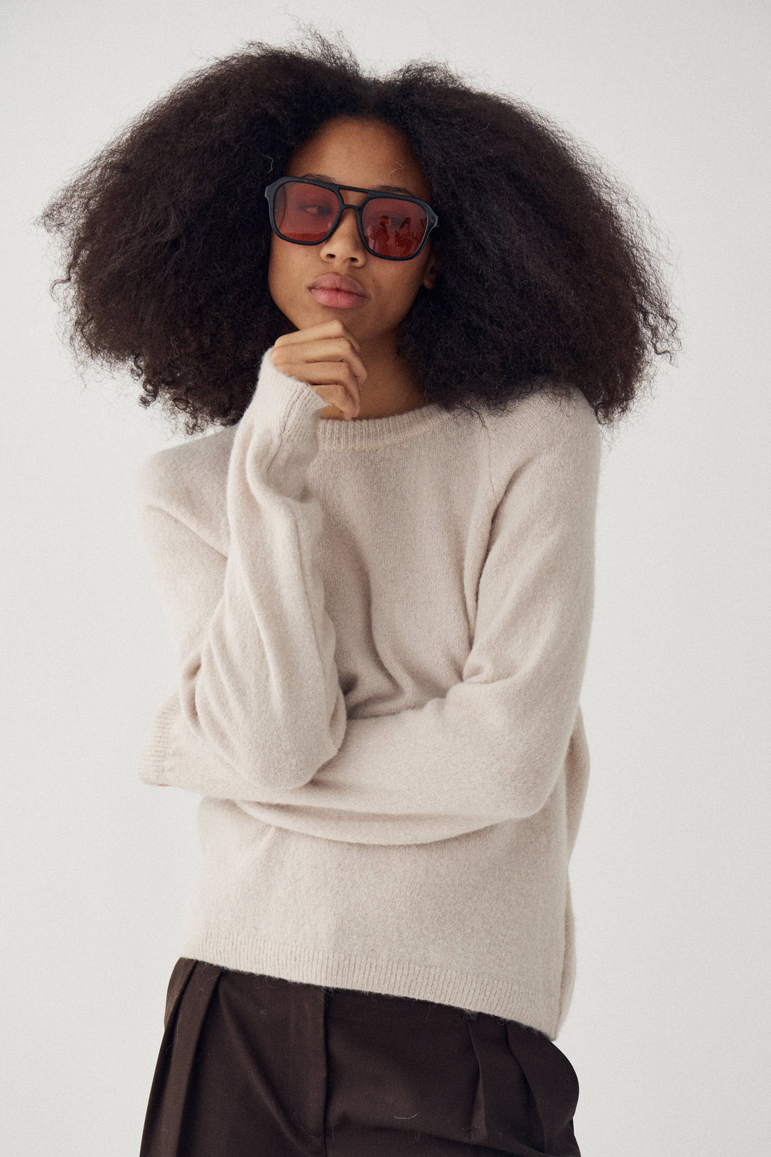 Noella - N-Marve Knit 14900005 - 1206 - Oyster Strikbluser 