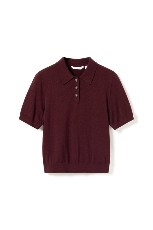 Noella - N-Maxine Ss Knit 14990003 - 150 - Burgundy Strikbluser 