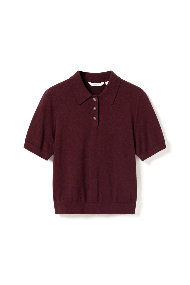 Noella - N-Maxine Ss Knit 14990003 - 150 - Burgundy Strikbluser 