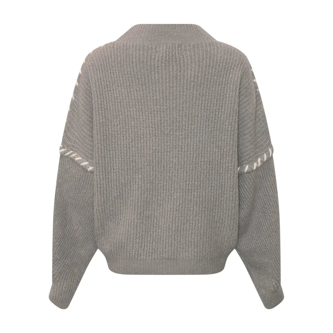 Noella - Olli Knit - 256 Light Grey Strikbluser 