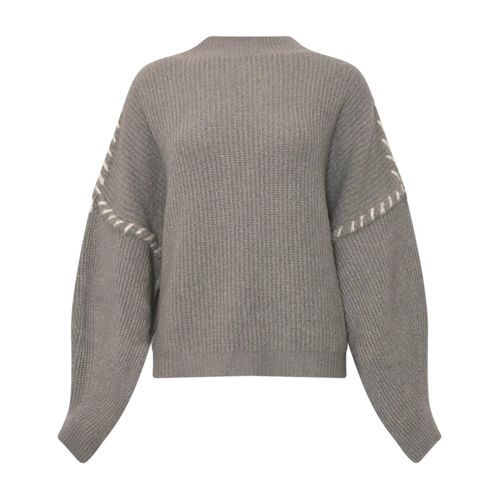 Noella - Olli Knit - 256 Light Grey Strikbluser 