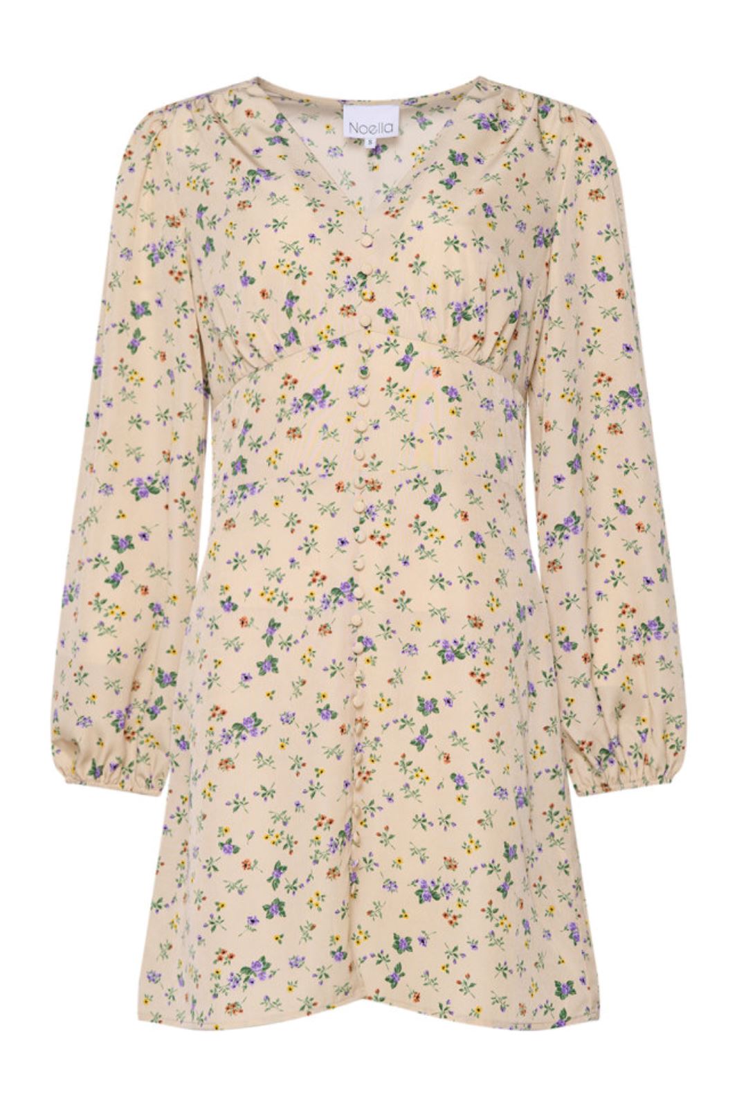 Noella - Paris Patty Short Dress - White Flower Kjoler 