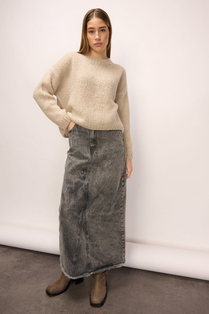 Noella - Renn Knit Sweater - 021 Sand Strikbluser 