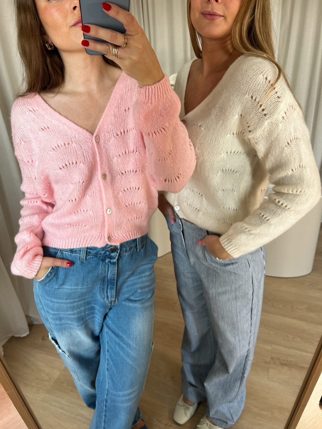 Noella - Roa Knit Cardigan - Cream Cardigans 
