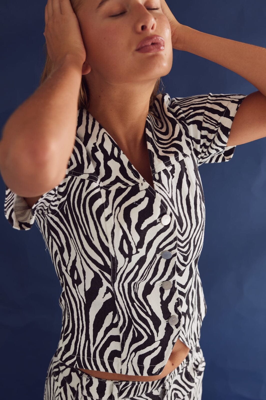 Noella - Stormina Blouse 10670051 - 1328 - Taleah Zebra Print