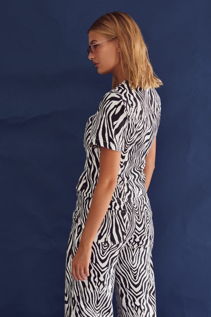 Noella - Stormina Blouse 10670051 - 1328 - Taleah Zebra Print