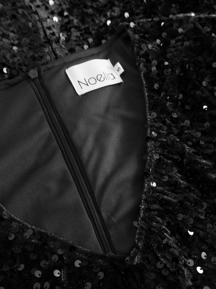 Noella - Teagan Lg Dress 11640044 - 004 Black Kjoler 