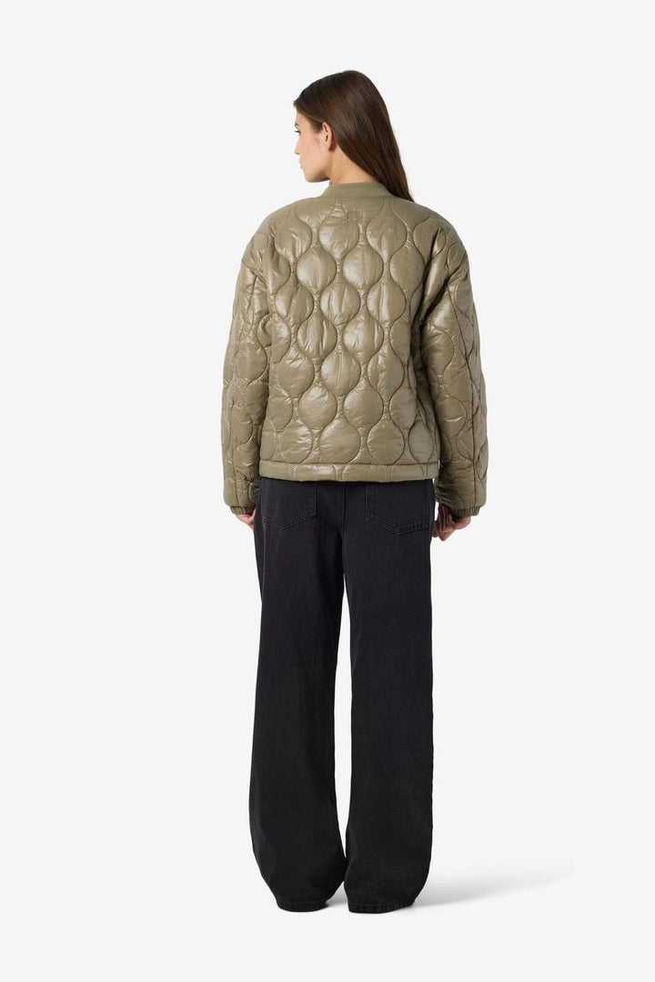 Noisy May - Nmallie Shiny Quilted Jacket - 4948461 Mermaid Begonia Pink