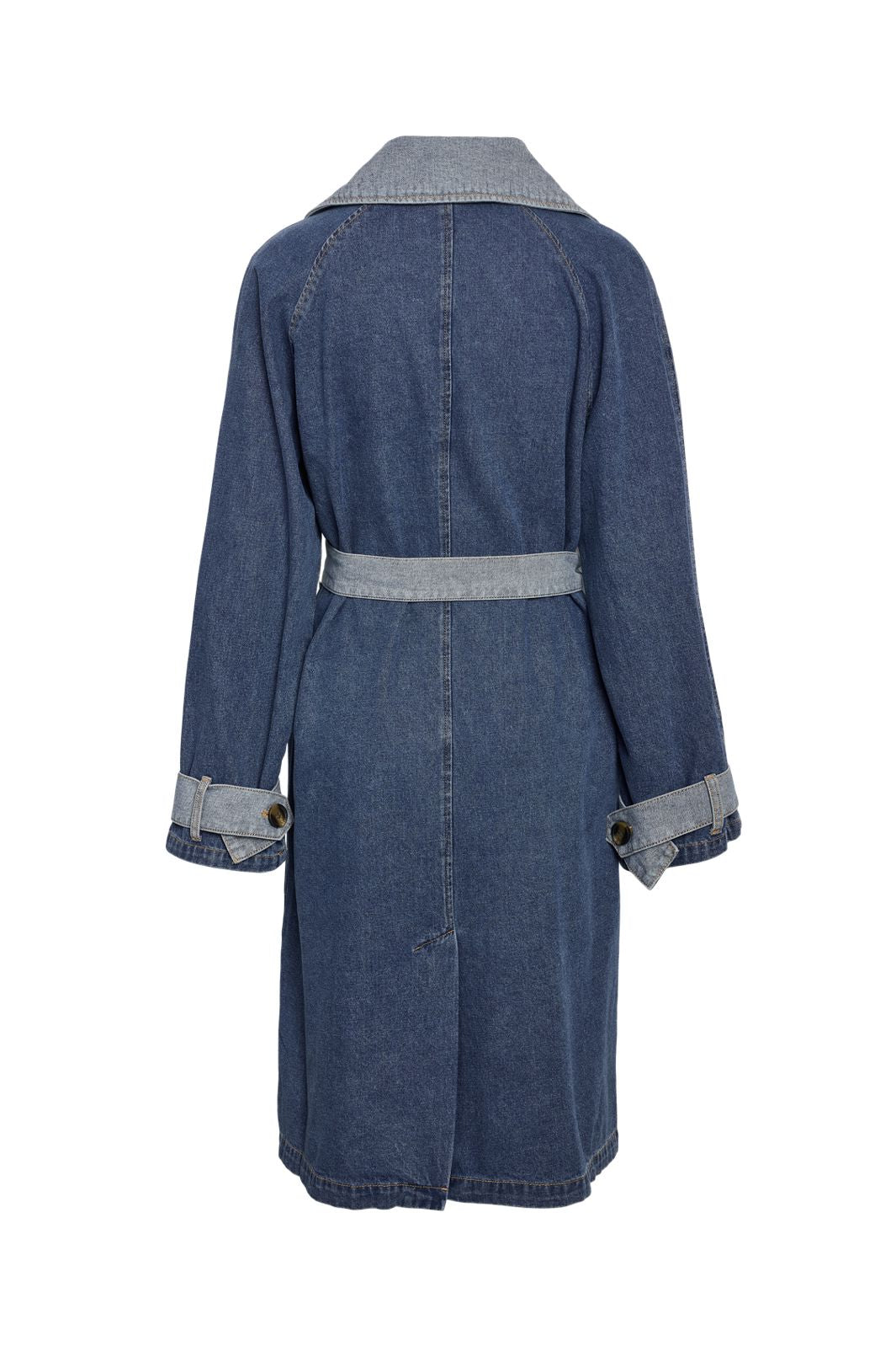 Noisy May - Nmarizona Denim Trenchcoat Dd - 4785880 Dark Blue Denim