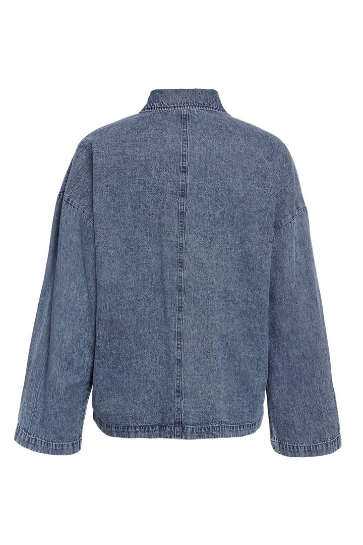 Noisy May - Nmenza L/S Oversize Shirt Mg004Mb - 4919956 Medium Blue Denim