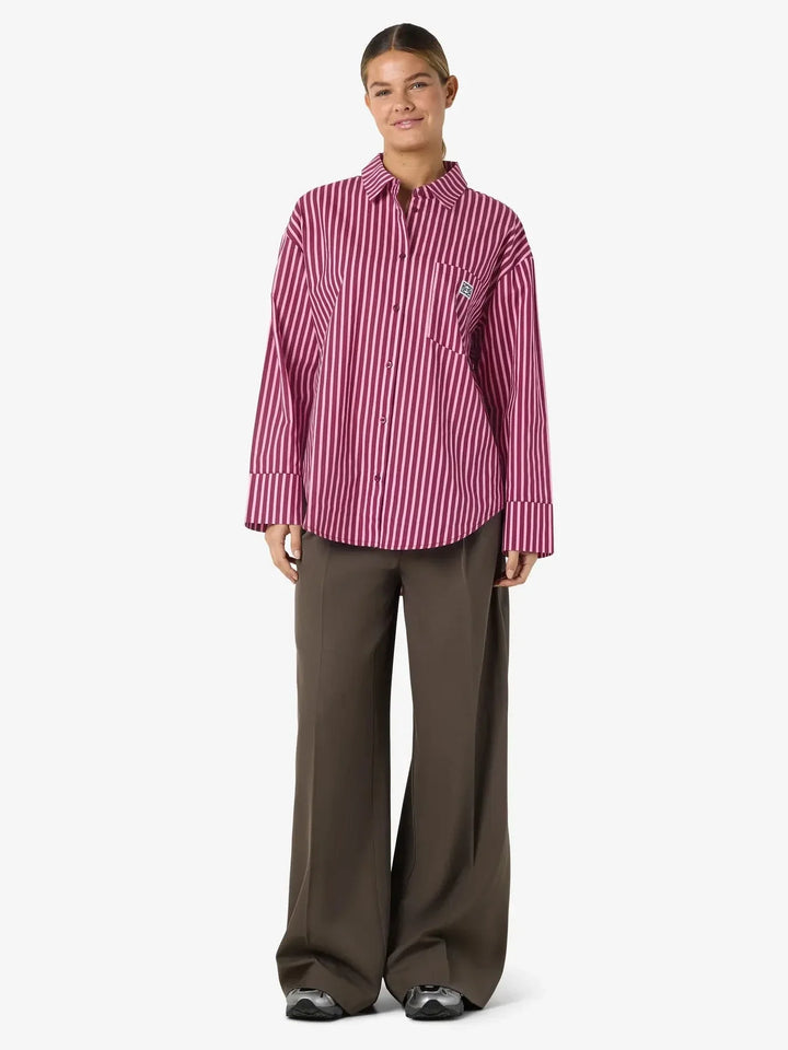 Noisy May - Nmfrida L/S Button Shirt Box - 5089193 Delicioso Begonia Pink Skjorter 