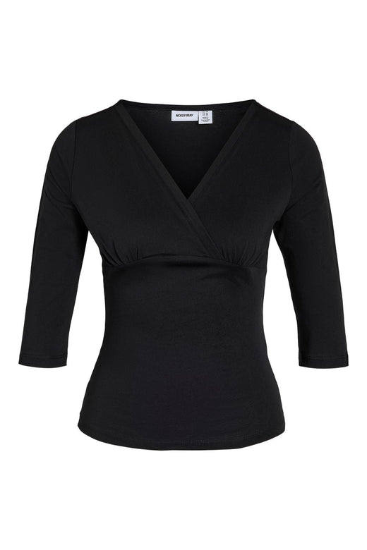 Noisy May - Nmjune 3/4 V-Neck Top - 5239150 Black