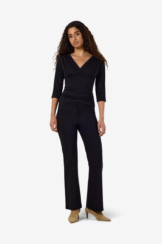 Noisy May - Nmjune 3/4 V-Neck Top - 5239150 Black