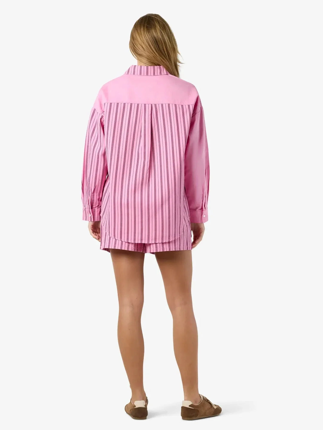 Noisy May - Nmkatri L/S Oversized Shirt Color - 5072656 Begonia Pink Skjorter 