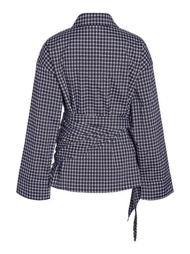 Noisy May - Nmkilah L/S Scarfshirt - 5255182 Navy Blazer Birch Tørklæder 