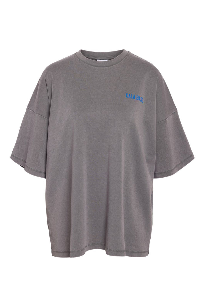 Förbeställning - Noisy May - Nmkim Unisex Washed T-Shirt - 4880987 Charcoal Gray Sea Shells (Acid Wash)