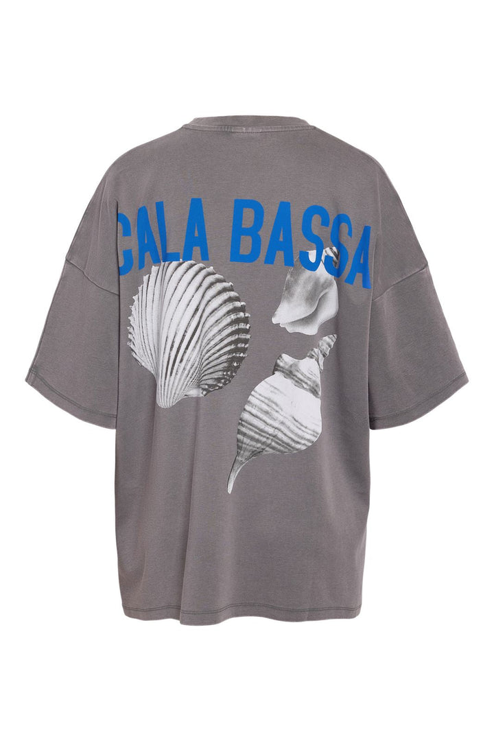 Förbeställning - Noisy May - Nmkim Unisex Washed T-Shirt - 4880987 Charcoal Gray Sea Shells (Acid Wash)
