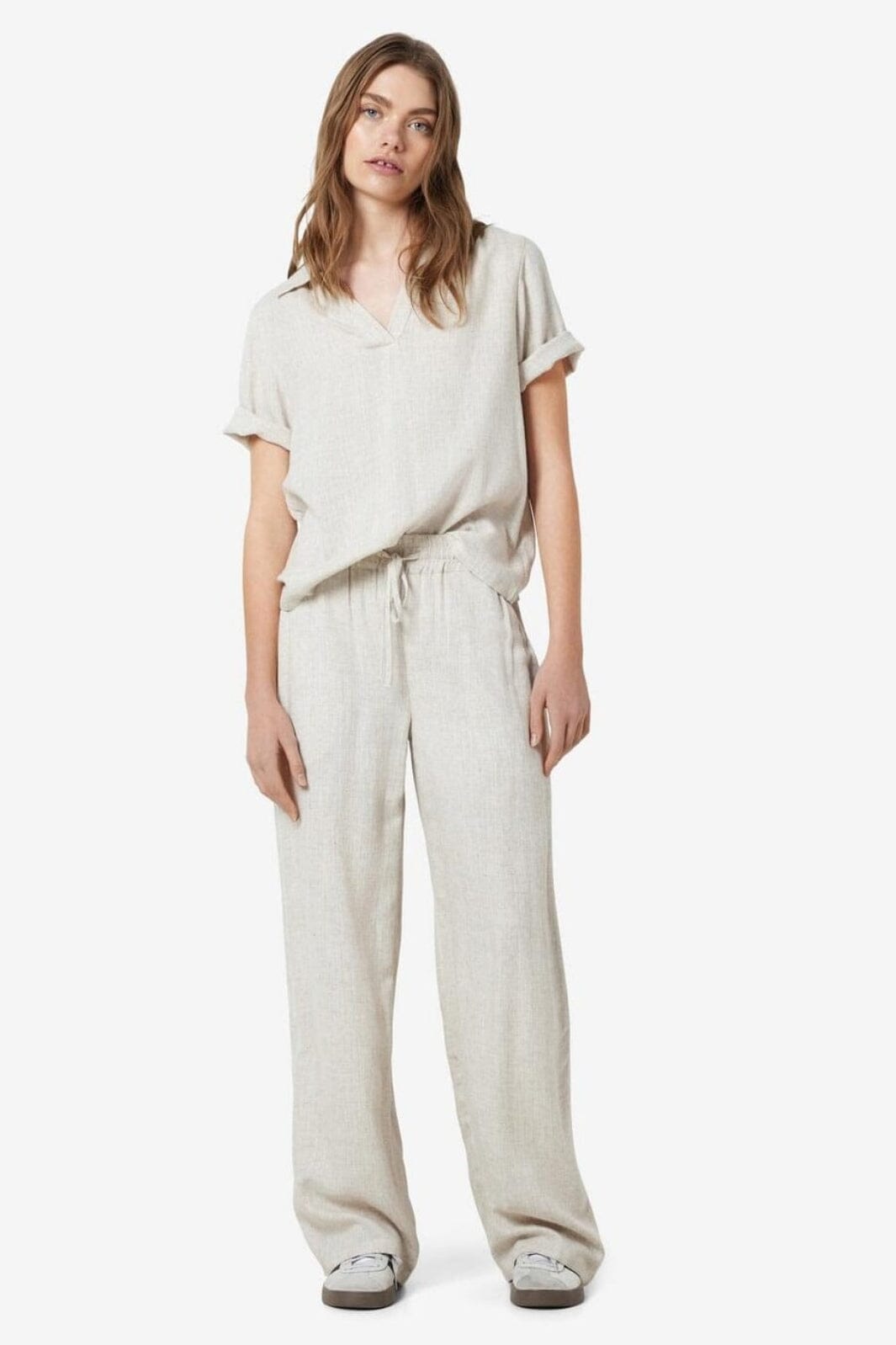Noisy May - Nmleilani Nw Loose Pants - 4260411 Natural