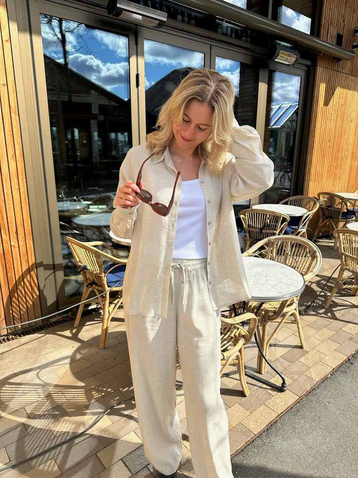 Noisy May - Nmleilani Nw Loose Pants - 4260411 Natural Bukser 
