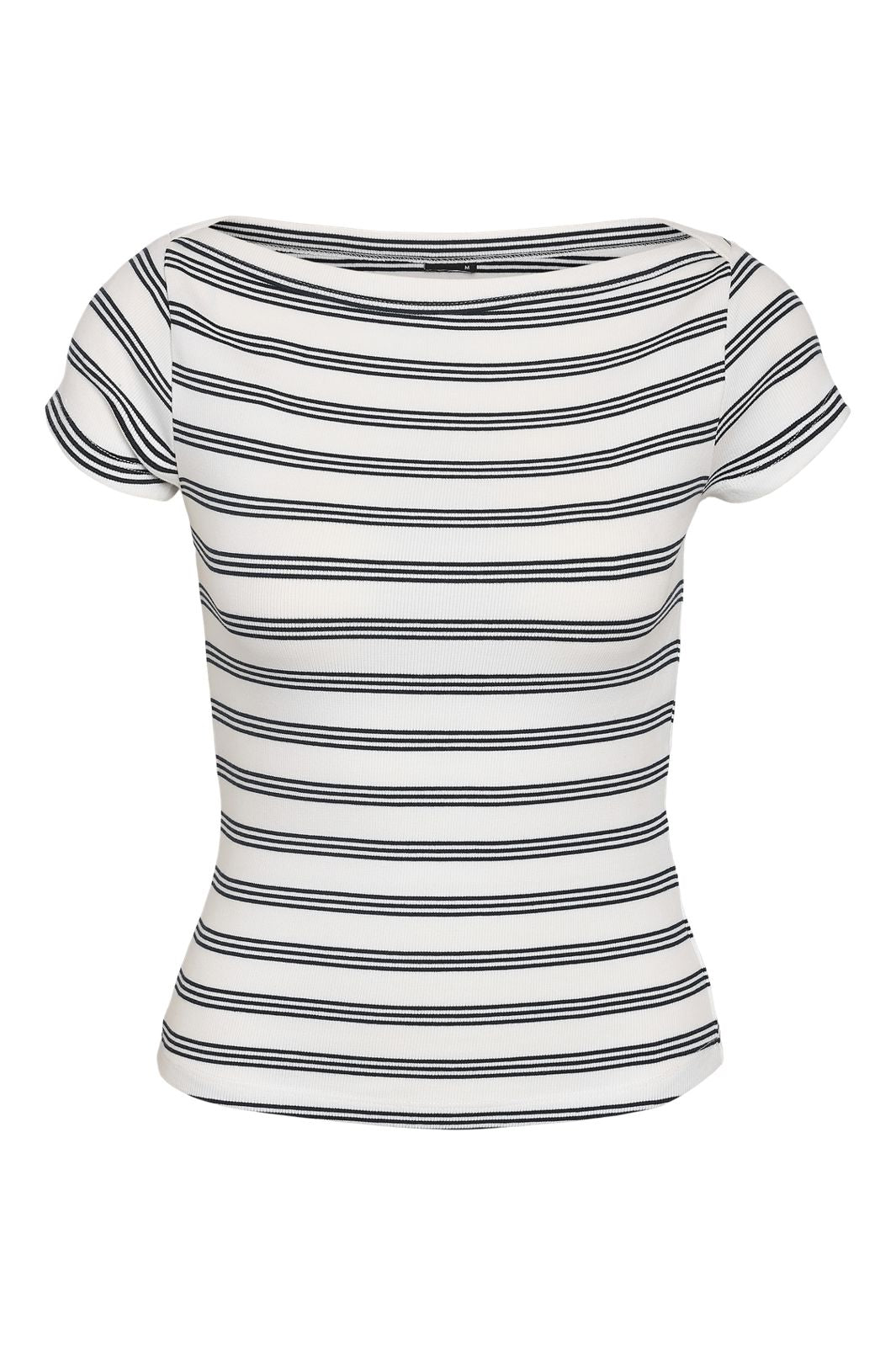 Noisy May - Nmmaya S/S Boatneck Top Fwd - 4986172 Bright White Black