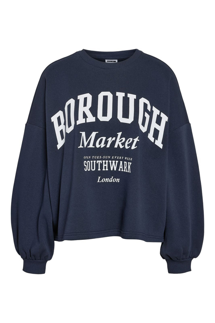 Noisy May - Nmmellie L/S Crew Neck Sweat - 5018979 Navy Blazer Print