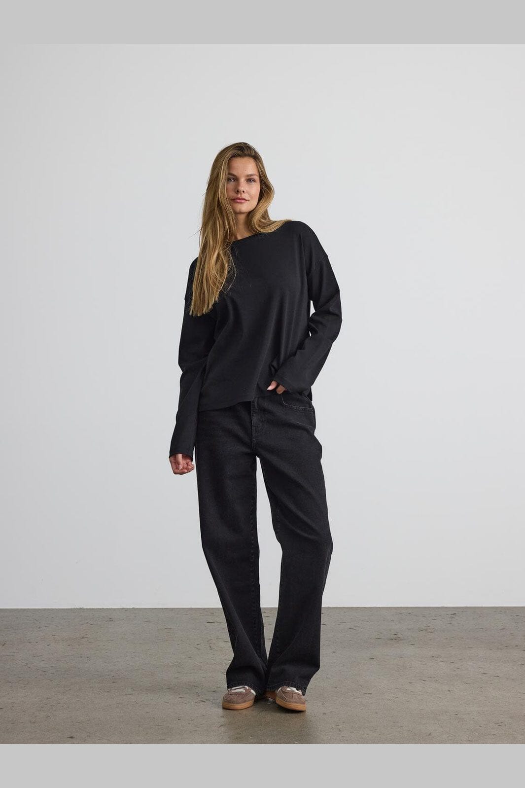 Noisy May - Nmmocca L/S Regular Fit Top Fwd - 4793254 Black