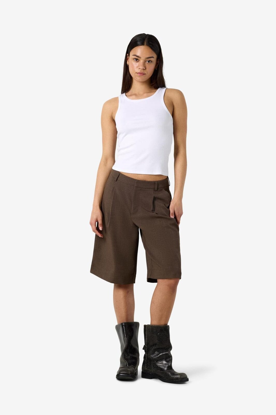 Noisy May - Nmmonna Maile Bermuda Shorts - 5115581 Chocolate Brown