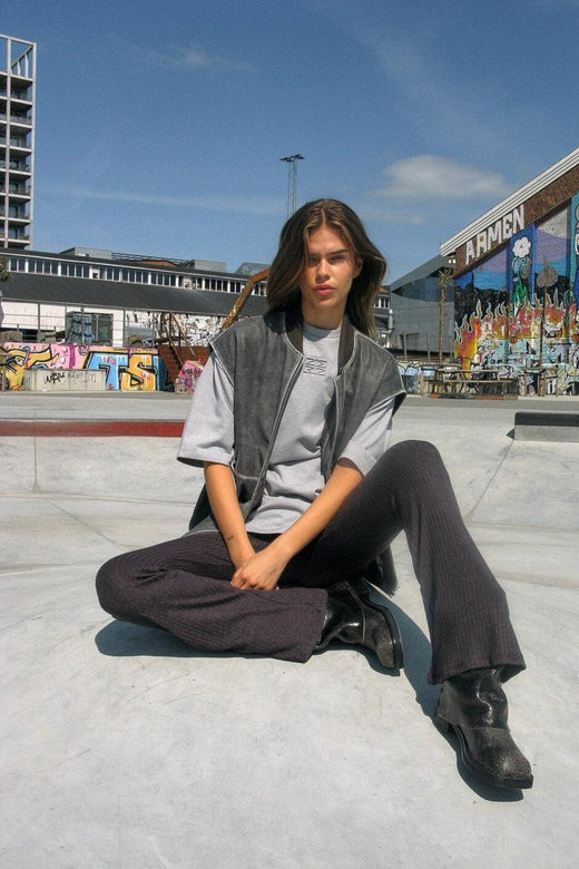 Noisy May - Nmnadine Glitter Embos T-Shirt - 4764934 Light Grey Melange Silver Lurex